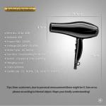 Professional AC Ionic Far Infrared Hair Dryer Black Color For Salon