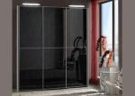 Black Tinted Mirror Glass 4mm Thickness , High Reflection Decorative Tinted