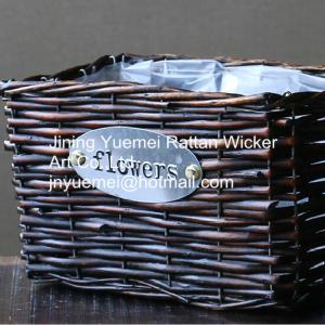 Wholesale China manufacturer wicker garden baskets willow plant baskets square shape white brown from china suppliers