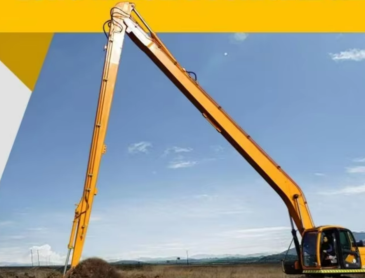 Customizable 18m Long Reach Excavator Boom For 20-Ton Machines – 10m Digging Depth
