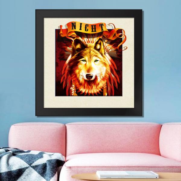 Stock 5D pictures with Frame 3D Lenticular Pictures Popular Wolf Image