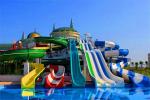 Commercial Water Park Swimming Pool Design Rainbow Fiberglass Slide Set
