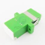 Duplex Single Mode Fiber Optic Adapter With Flange LC APC