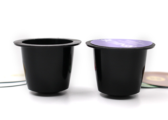 Black 28.5mm 6g Heat Seal Lid Nespresso Coffee Capsules