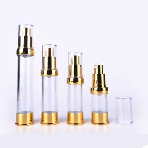 Wholesale Gold Clear Pump Bottle Lightweight Luxury Cosmetic Packaging For Lotion 10ml - 30ml from china suppliers