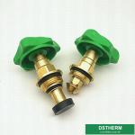 Red Color Iron Handle With Chrome Plated Brass Valve Cartridges For Stop Valve