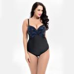 2018 New Plus Size One piece Swimsuit Floral Print Swimsuit Women Push up 1919