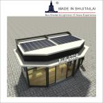 Stainless Steel 2.5m Height 5H Bus Stop System