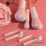 7pcs Clear Plastic Handle Synthetic Hair Makeup Brush Gift Set Cosmetic Brush