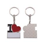 Metal Blank Sublimation Keychain I LOVE Heart DIY Printed Photo Keychain Pendant