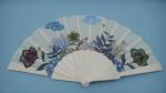 Beauiful Folding Hand Fans Business Gifts Fabric Fan With Plastic / Wooden
