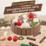 Solid Wood Kitchen Toy for Children Pretend Cutting Cake Play Food Kids Fruit