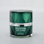 Wholesale Luxury Plastic Cream Jars 50g Empty Green Double Wall Cosmetic Jar For