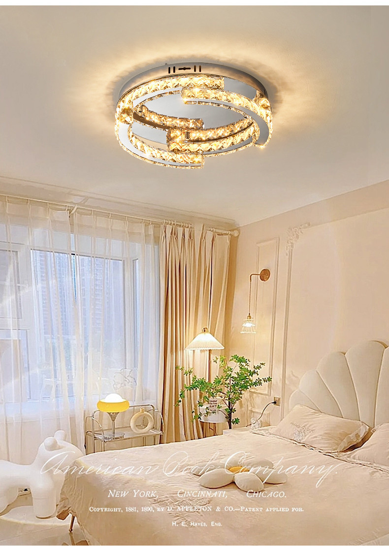 Luxury Crystal Ceiling Lamp Suitable for Living Room Bar Bedroom Ceiling Lamp(WH-CA-102)