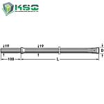 Alloy Steel Hex 19 Integral Drill Rod With Shank 19 Mm x 108 Mm