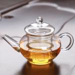 Healthy Glass Tea Infuser Teapot , Heat Resistant All Glass Teapot With Filter