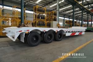 Wholesale Low loader semi trailer  with 80 tons trailer to carry construction equipment for sale from china suppliers
