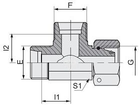 Hydraulic Bite-Type Tube Fitting Run Tee Fittings with Swivel Nut Cc-W CD-W