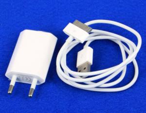 Wholesale White USB EU AC Power Adapter Wall Charger Plug + Cable For iPod iPhone 3GS 4 4S from china suppliers