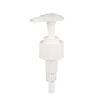 White Matte Screw Lotion Pump Plastic Ribbed Flat Head Lotion Dispenser Pump
