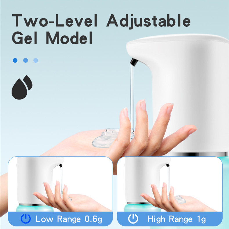 400ML Sensor Liquid Soap Dispenser CE 3.7W USB Rechargeable