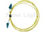 Yellow LC LC Fiber Patch Cord , PVC Material 3 Meter Simplex Fiber Optic Cable