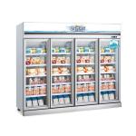 Vertical 5 Layer R290 Commercial Glass Door Freezer Showcase
