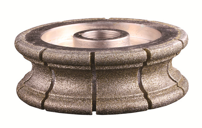 Silver Slotting Electroplated Bullnose Grinding Wheel 35mm