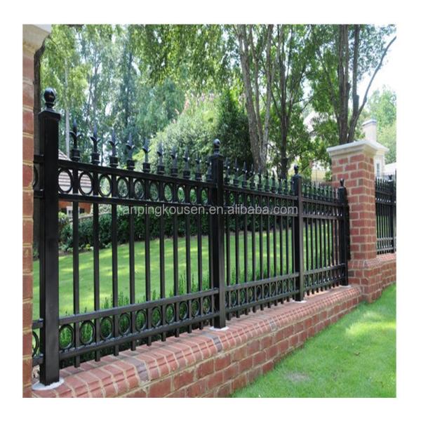 America Market Fancy Garden Powder Coated Black Metal Fencing with 20x20mm