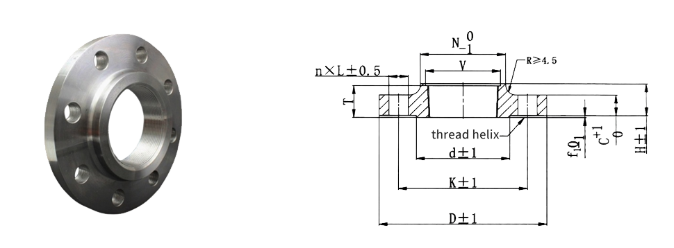 Titanium Class 150 Pipe Fitting Threaded Flanges Used on Pipelines with High Pressure