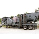 AC Motor Mobile Jaw Crusher , Rock Crushing Machine 100-120t/h For Stone Crusher