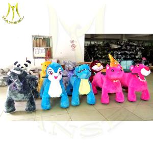 Wholesale Hansel coin operated kiddie rides for sale amusement park moving rides outdoor games for kids motorized plush animals from china suppliers
