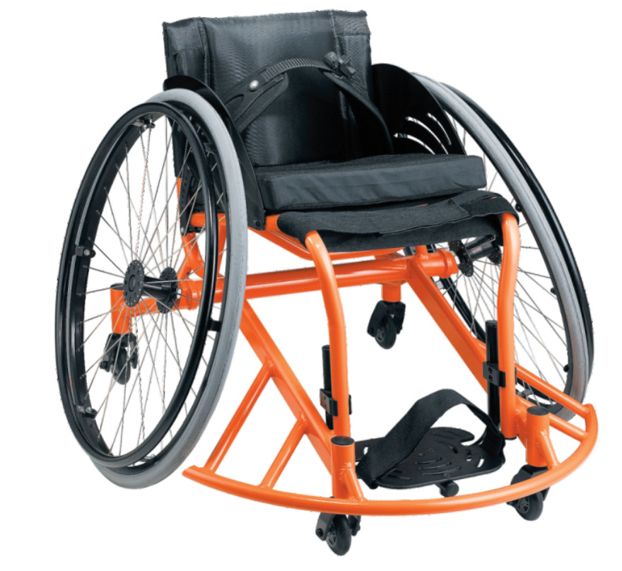 Solid Manual Lightweight Sports Wheelchair Basketball Chair 73cm
