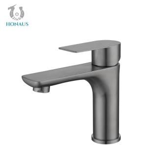 Wholesale Premium Gray Hot Cold Wash Basin Faucet Single Handle Pressure Resistance from china suppliers