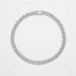 Two Tone 20 Inch Moissanite Hip Hop Chains Two Tone 14mm Cuban Link Chain