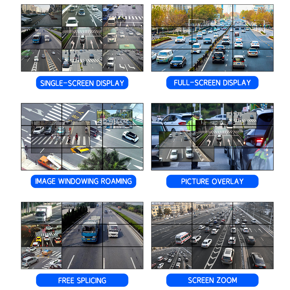 64-Channel 4K60 Video Wall Controller with 1080P and 1200P Resolution Multi-Screen Splicing Processor
