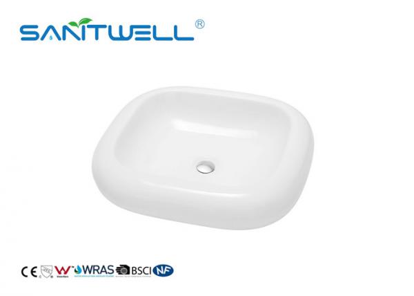 Quality Bathroom Hand Cleaning Counter Wash Basin Art Basin Sink With Overflow ISO9001 for sale