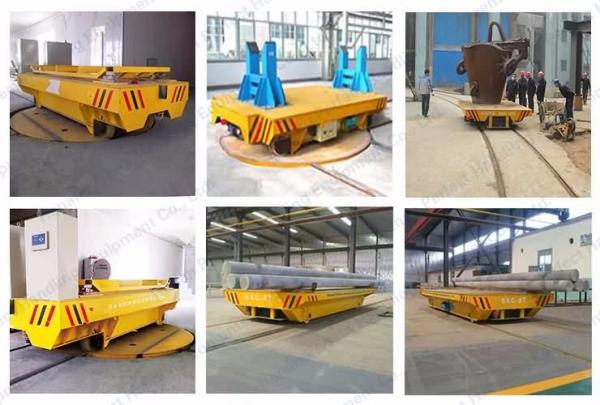 motorized flat bed transport wagon for industry transfer rail vehicles