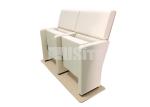 School PU Foldable Padded Church Chairs With Aluminium Stand
