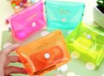 Transparent Waterproof EVA Cosmetic Bag Candy Colour For Pocket Coin