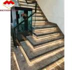 Natural Stone Stairs in Modern European Style with Cut-to-Size Big Slab Polished