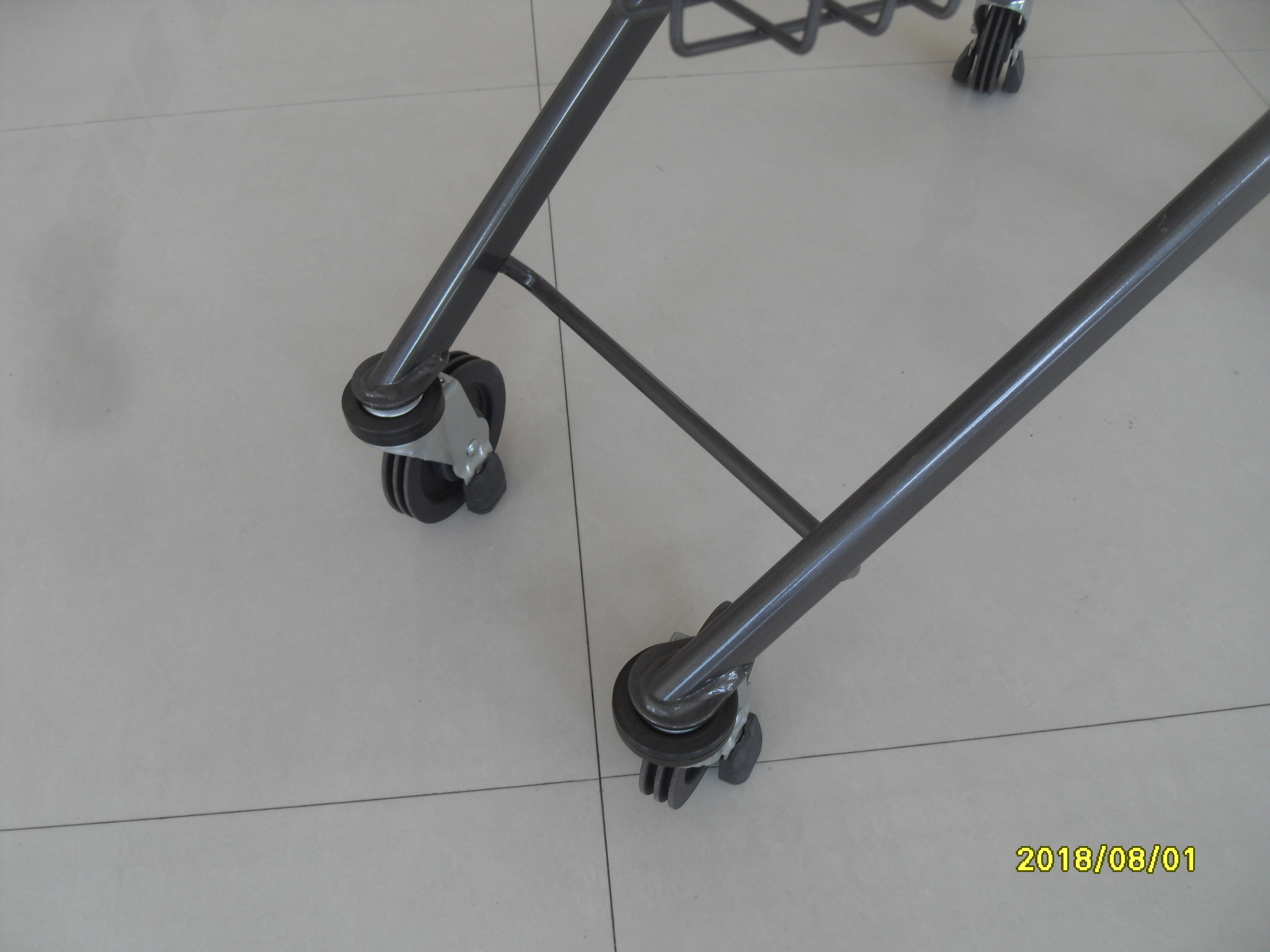 86 Litres Zinc Plating Colorful Supermarket Shopping Trolley 4 Inch Escalotor Wheel