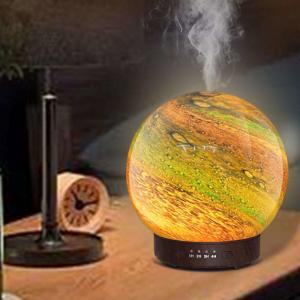 Wholesale HOMEFISH 3D Glass Design Essential Oil Diffusers Planet Humidifier 120ml from china suppliers