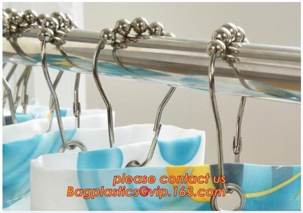 Transparent 3D Shower Curtain With Magnet, Quality Plastic Bathroom Shower