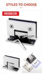 Stainless Steel 304 Hydraulic Hinges for Fixed 8-12mm Glass Shower Door