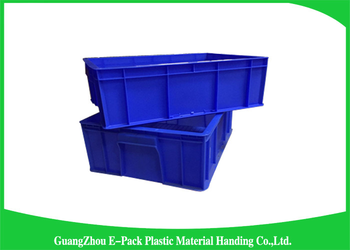 33L Plastic Stacking Boxes PP , Plastic Storage Crates Rectangle Folding
