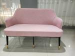 Polished 56cm 130cm Cloth Wrought Iron Settee