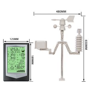 Wholesale 18.5*12.3*2.3cm Multifunctional Household Weather Station Wind Speed Range Of 0-50m/S from china suppliers