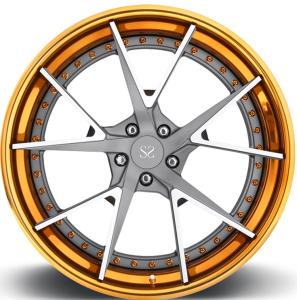 Wholesale Hyper Silver 2 Piece Forged Alloy Car Rims For X5 / X6 Color Customized 21 Inch from china suppliers