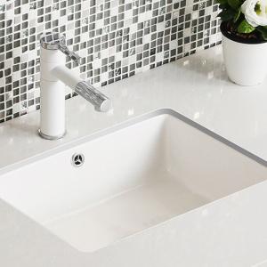 China Rectangle Undermount Vanity Lavatory Bathroom Wash Basin Counter Sink on sale